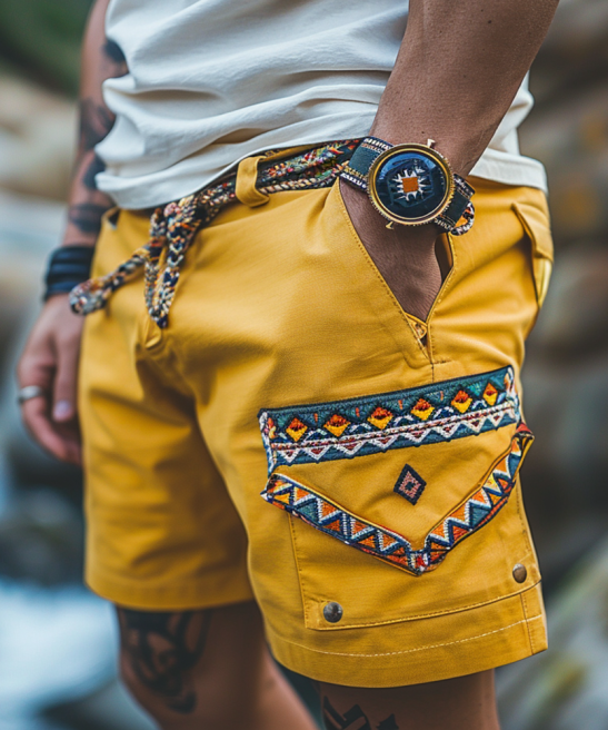 Retro Ethnic Shorts