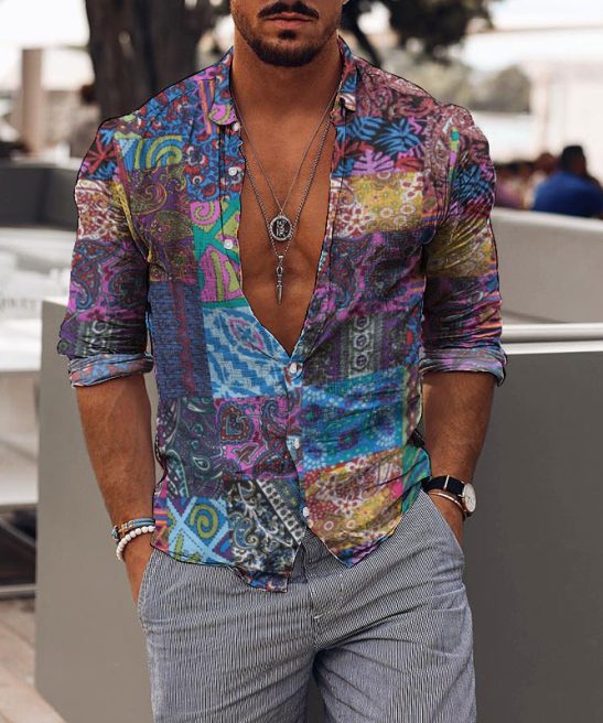 Stitching Printed Shirt