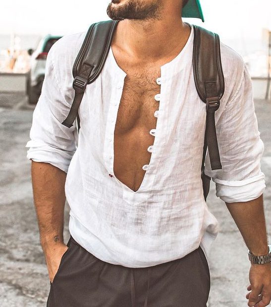 Hawaii Deep V-neck Shirt
